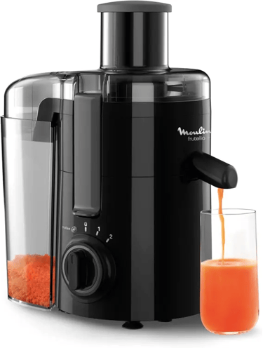 Moulinex Frutelia JU370810, Licuadora 350 W, gran diámetro de apertura, diseño compacto, 2 velocidad