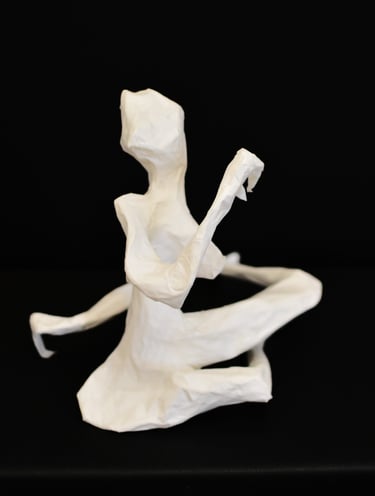 sculpture papier mouvement