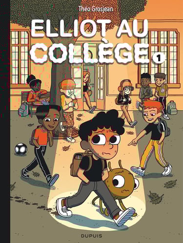 Première de couverture du tome 1 de la BD Elliot au collège
