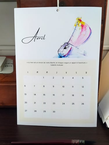 calendrier artiste aquarelle promo