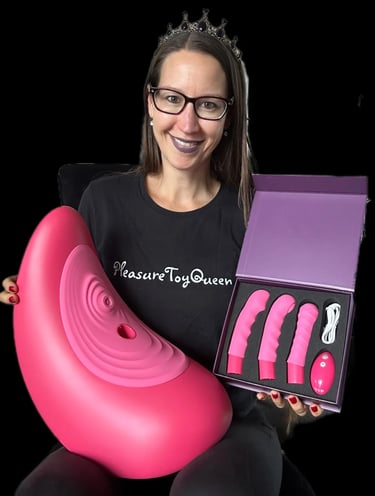 Pleasurelit Patricia with the Rider Desire for her review
