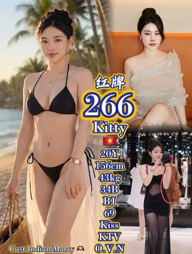 A collage featuring a young Vietnamese woman in a black bikini on a beach and fashion outfits.