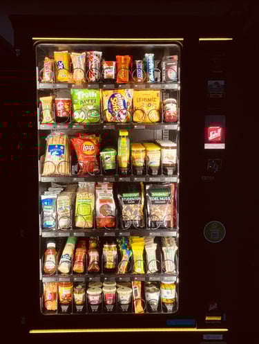 Snacks, Süssigkeiten, Müsli, Samba, Aufstriche, Marmelade, Senf, Riegel, BBQ Sauce, Nüsse