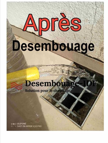 Couleur de l'eau propre après désembuage résultat satisfaisant