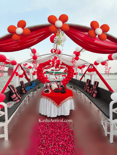 Surprise Anniversary on Boat in Varanasi