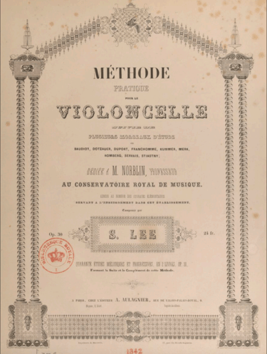 First edition of Lee's Cello Method