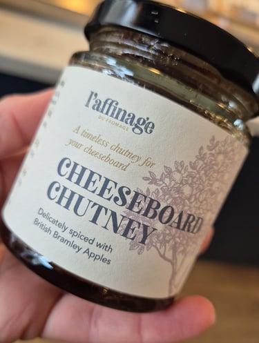 L'Affinage Cheeseboard Chutney label design