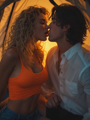 Sadie and Danny making out, by Ophelio