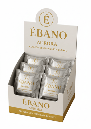 Caja Alfajores Aurora Blancos