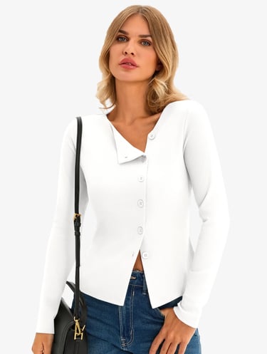 white long sleeve blouse