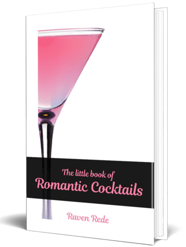 A white book cover featuring a brilliant pink cocktail in a long-stemmed glass