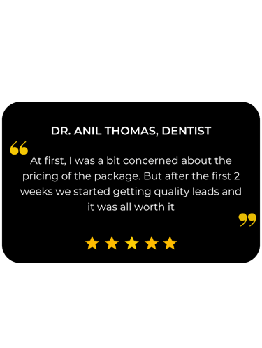 a user review, telling how the pricing was justified with quality results