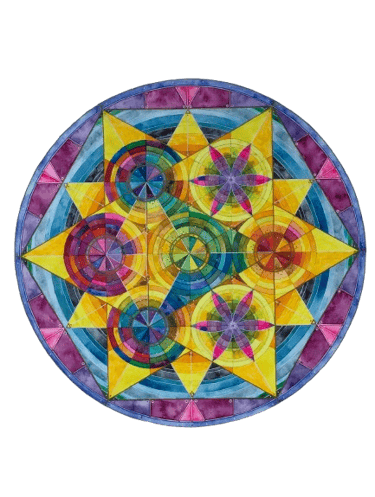 Mandala à l'aquarelle réalisé par Karin Monami