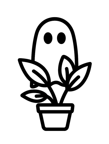 Ilustración para la Regla 1 del Manual del Escaqueo de 'Cagada Pagada': un fantasma en una maceta re