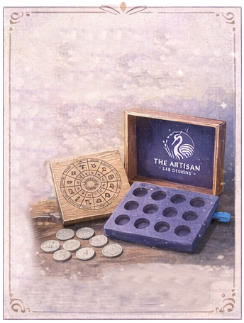 Collectable zodiac-inspired silver coins nuggets from The Artisan Lab Designs