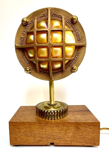 Lighted sculpture by Santa Barbara artist Tal Avitzur.