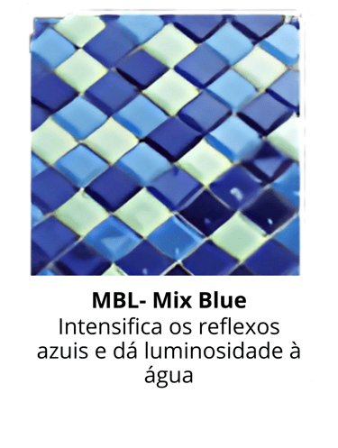 Pastilha de vidro Mix Blue da Sul Piscinas em Gravataí, reflexos intensos e luminosidade no acabamen