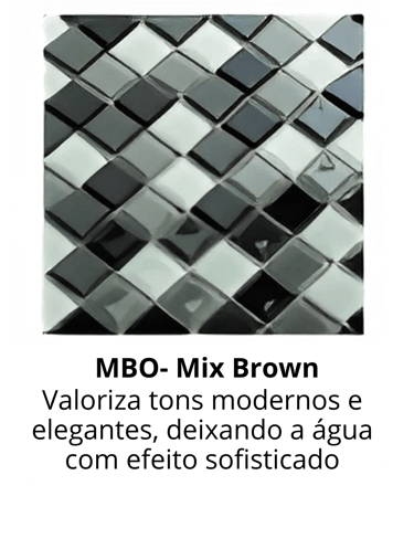 Pastilha de vidro Mix Gray da Sul Piscinas em Gravataí, tom moderno e elegante no acabamento da pisc