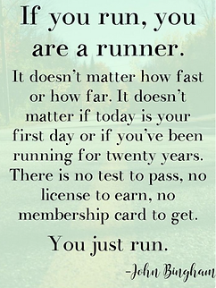 If you run, you are a runner
