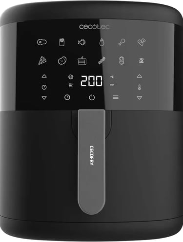 Cecofry Full Inox Negro 5500 Pro Freidora sin Aceite de 5,5 L de Aire Caliente 