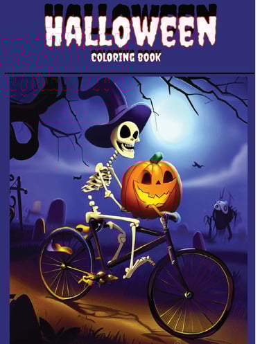 Halloween coloring book PDF download cover