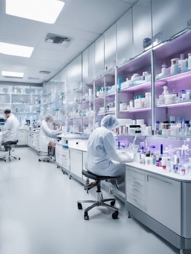 Cosmetic chemist formulating