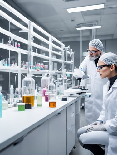 Cosmetic Chemist in the lab