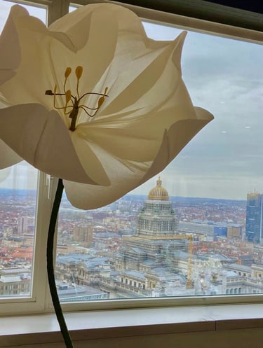 Fleur géante pour un hôtel de luxe