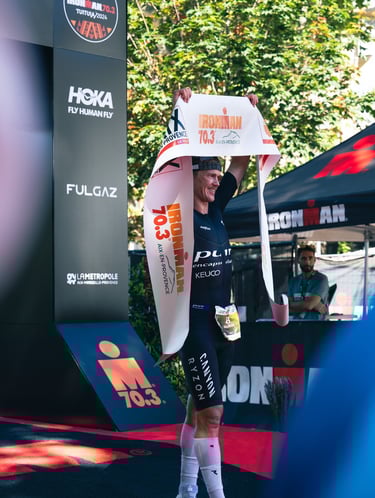 vainqueur de l'iron man 70.3 de Aix en Provence 