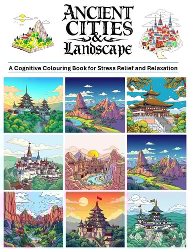 Ancient Cities and Landscape Colouring Book Cover