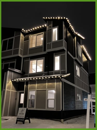 Calgary showhome lighting with custom fit LED