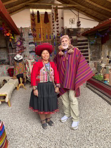 Traveler in Peru enjoying his adventure