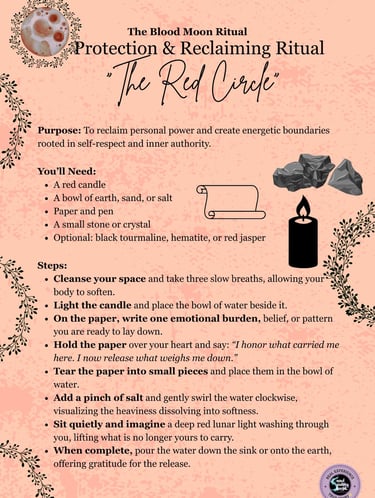 Blood Moon Ritual Protection Ritual Soul Sisters Tarot