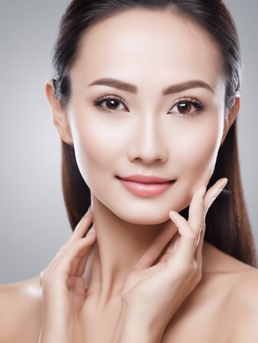 image of female face and shoulders promoting plastic surgery in Vietnam