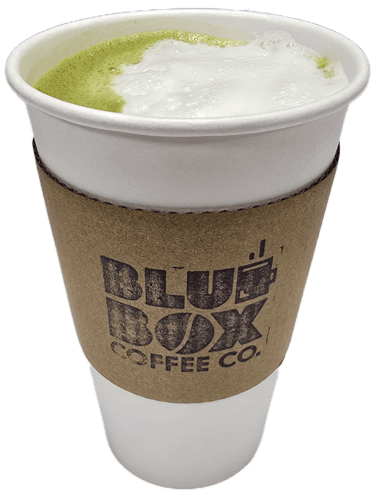 Hot matcha latte blended smooth and served fresh at HeckYA drive-through Youngstown Ohio