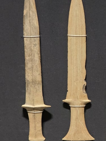 Polished stone daggers
