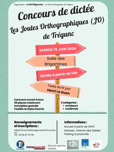 affiche concours d'orthographe