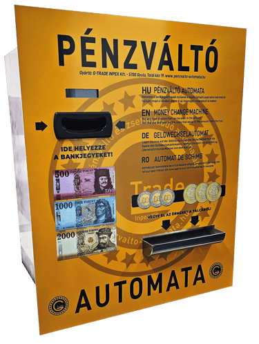 Rozsdamentes pénzváltó