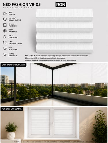 BEYAZ DESENLİ PLİSE PERDE