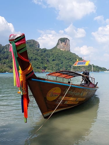 thailand krabi rayleigh long tail boat