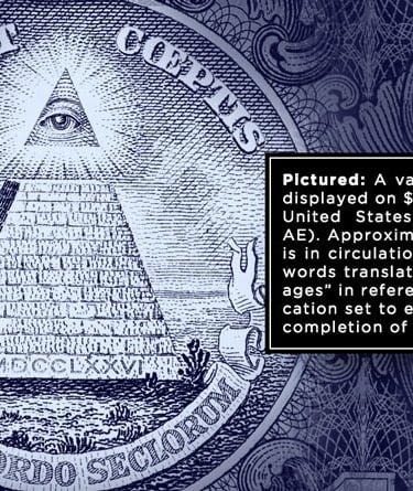 dollar bill, illuminati eye symbol