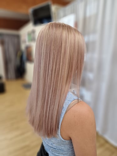 Vaalennukset pastelliväri sävytyksellä kampaamo raisio studio naava