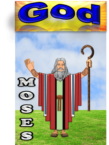 God speaking to and watching over Moses designed by Debbie Dunn using PowerPoint & Paint.