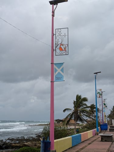 The flag of San Andres looks just like the Scottish flag