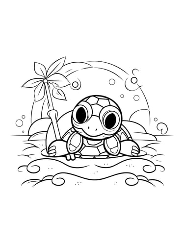 coloriage tortue