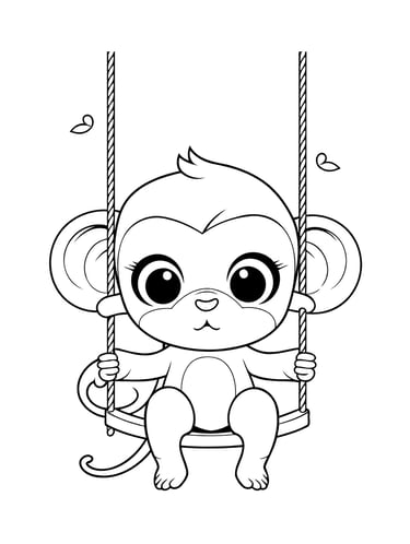 coloriage singe