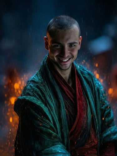 WDP İstanbul Jian (Kılıç) eğitmeni Ali Yörükoğlu. Geleneksel kıyafetli, gülümseyen genç eğitmen portresi.