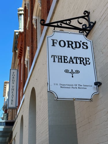 A sign saying Ford theater