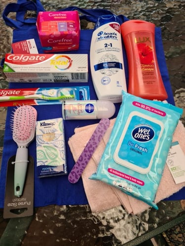 Dignity Packs for people in need were donated by RCQ in 2023.