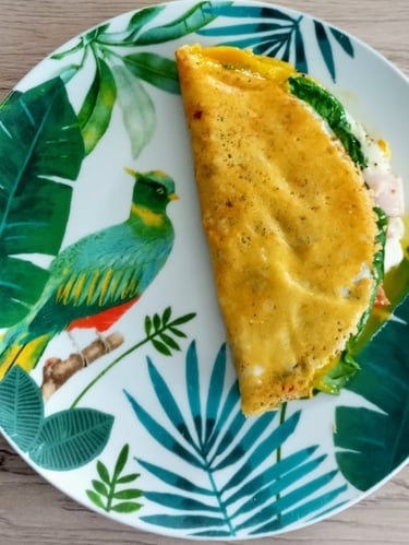 omelette fromage grillé petit déjeuner breakfast